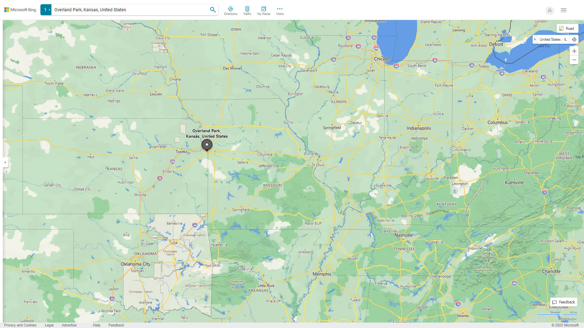 Overland Park Map Kansas
